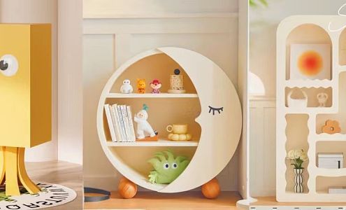 Modern bookcase cabinet 3d model