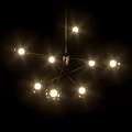 Modern Multi Arm Chandelier With Bright LED Bulbs And Sleek Metal Frame