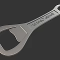 Silver Metal Bottle Opener With Safe Opener Engraving And Functional Design