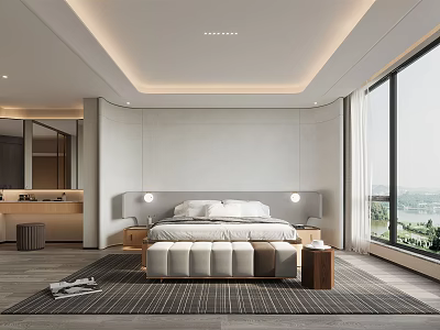 Modern Bedroom Simple Bedroom 3d model