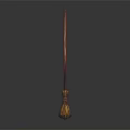 Essential Home Cleaning Broom With Long Wooden Handle And Straw Bristles Design