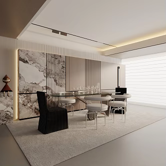 Modern dining table 3d model