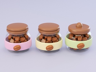 Cartoon coffee cans coffee cans 3d model