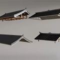 Traditional Wooden House Roof Designs With Black Tiles And Architectural Details