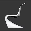 Modern White Chair Design With Sleek Curved Lines And Sculptural Base