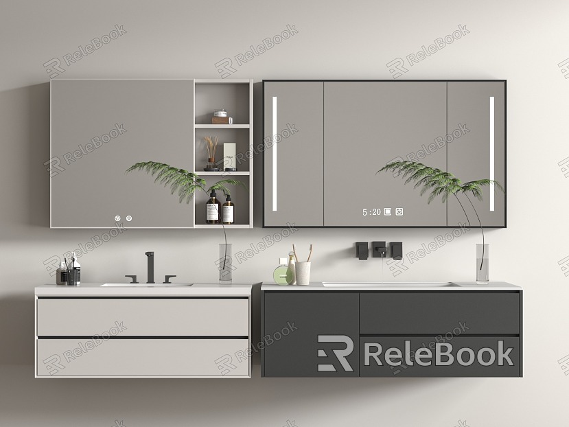 Modern bathroom cabinet model