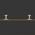 Railway Track Architectural Structure Featuring Steel Rails Wooden Sleepers And Fastening Components