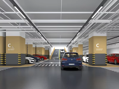 Indoor Parking 3d model