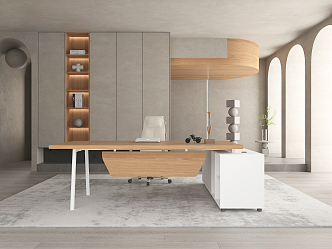 Modern office desk 3d model