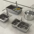 Stainless Steel Kitchen Sinks with Single Double Bowl Designs and Drainer Features