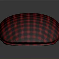 Red And Black Plaid Oval Cushion For Home Living Room Decor