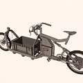 Utility Cargo Tricycle With Metal Frame Cargo Box And Spring Suspension 3d model