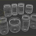 Assorted Strawberry Jam Jars With Red Contents And Colorful Lids