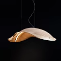 Modern Curved Wooden Pendant Light Design With Elegant Illumination And Sleek Shape