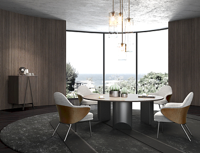 Modern Minotti Restaurant 3d model