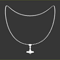 Stylish Hardware Tool Themed Silver Necklace With Hammer Pendant Decoration