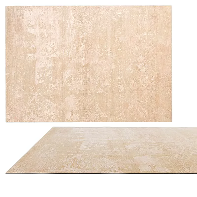 Square Beige Textured Carpet with Abstract Pattern for Modern Home Decor 3d model