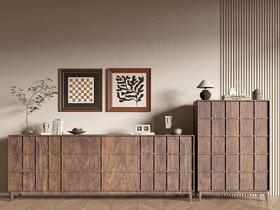 Modern Wood Grain Cabinet Simple Style Cabinet Whole Cabinet Sideboard Balcony Cabinet Storage Cabinet Entrance Cabinet 3d model