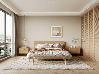 Nordic Bedroom Home Bedroom 3d model