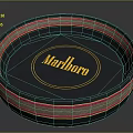 Circular Marlboro Logo Tray With Multi Colored Bands And Black Base