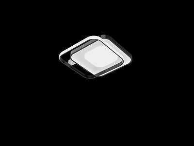 Modern Sleek Square Ceiling Light with White Frame LED Illumination for Living Room Bedroom 3d model