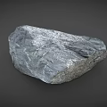 Natural Gray Stone With Textured Surface And Yellow Specks As Raw Decorative Material