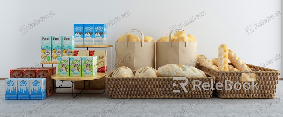 Modern Bread Bread Cake model