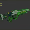 Modern Rifle Sci-Firearms Sci-Fi Game Gun Games Firearms Game Gun 3d model
