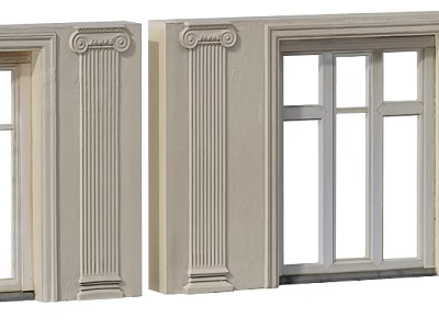 Elegant Casement Window Design With Decorative Frame And Clear Glass Panes 3d model