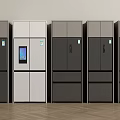 Modern Refrigerators With Smart Screens In Various Colors And Designs For Home Use