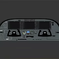 Advanced Commercial Aviation Control Panel With Multiple Displays Control Knobs And Joysticks