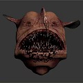 Red Anglerfish With Sharp Teeth And Fishing Lure On Head Deep Sea Creature