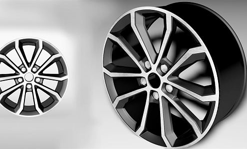 Modern hub wheel hub automobile wheel automobile vehicle parts automobile wheel rim 3d model