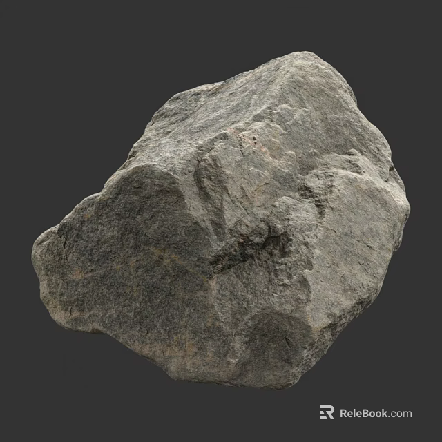 Natural Gray Raw Stone With Rough Surface And Distinctive Natural Texture 3d model 