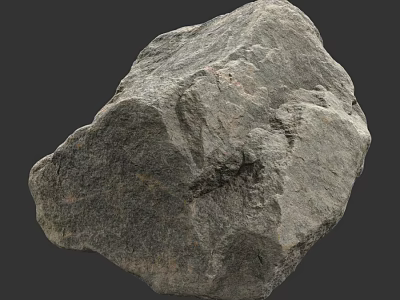 Natural Gray Raw Stone With Rough Surface And Distinctive Natural Texture 3d model