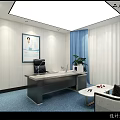 Modern Beauty Salon Interior With Blue Curtains White Glass Cabinets And Treatment Bed