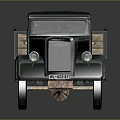 Vintage Green Truck With Wooden Bed And Classic Retro Design