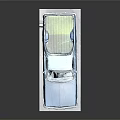 Blue Pickup Truck Model With White Roof Open Bed On Black Display Stand