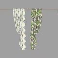 Stylish Curtains With Blue And Green Floral Patterns Hanging On Rod