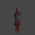 Game Movie Character Black Horse With Flame Mane Glowing Eyes And Burning Body Patterns