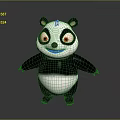 Cute 3D Cartoon Panda Character With Smiling Face And Big Expressive Eyes