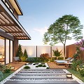 Courtyard Home Courtyard Villa Courtyard Courtyard Landscape Leisure Courtyard Garden 3d model