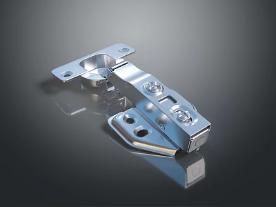 Durable Chrome Plated Metal Hinge Hardware Tool For Door And Cabinet 3d model