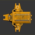 Turret Turntable Railgun Sci-fi Tower Defense Game Tower Defense Sci-fi Turret Game Turret Game Battery 3d model