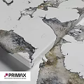 Elegant White Marble Countertop With Natural Gray Veins And Smooth Surface