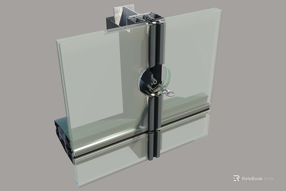 High Quality Hardware Tools For Glass Curtain Wall Metal Fixing Structure 3d model 