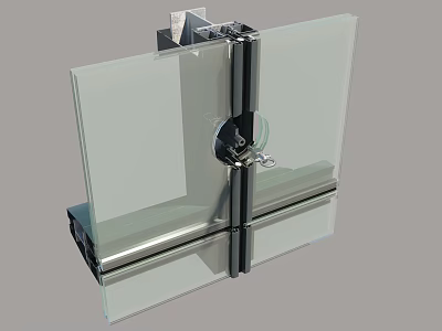High Quality Hardware Tools For Glass Curtain Wall Metal Fixing Structure 3d model