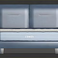 Modern Upholstered Bed Furniture With Blue Headboard And White Diamond Quilted Mattress