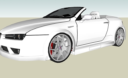 Convertible sports car 3d model