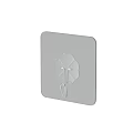 Gray Square Wall Mounted Hook With Flower Design For Home Organization